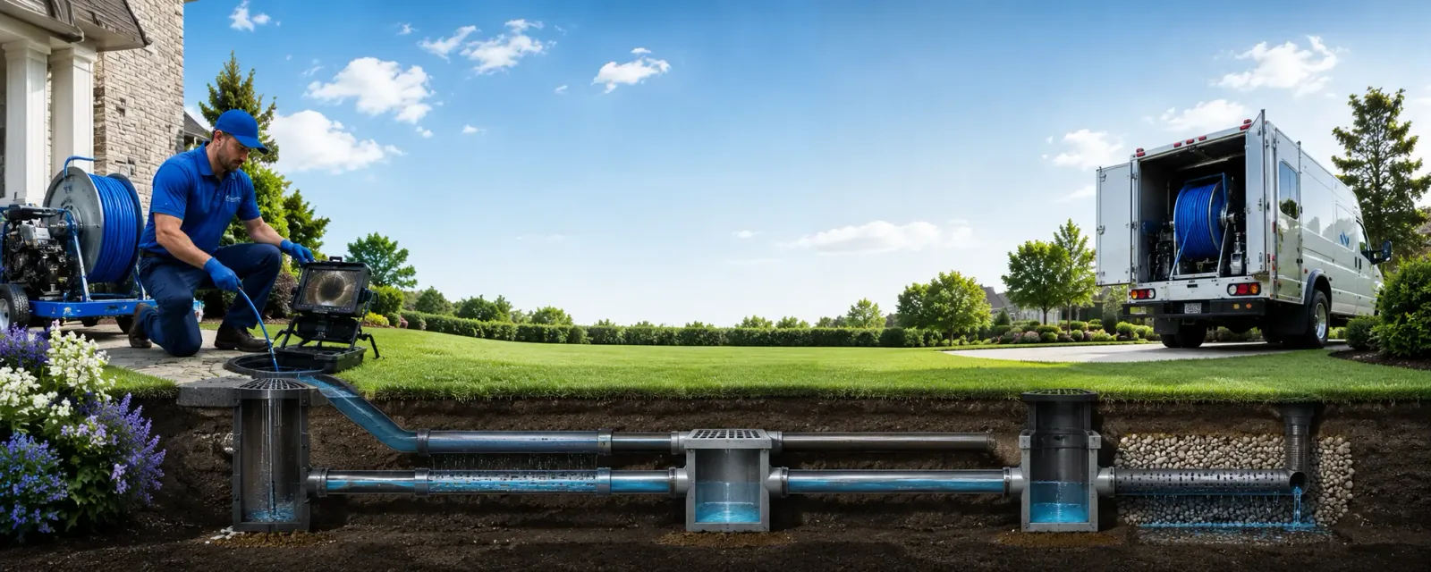 Outdoor drain cleaning information for Great River, NY